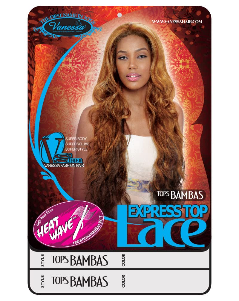 VANESSA Express Top Lace Super Fashion XLong Length Wavy Style Heat Wave Synthetic Wig - TOPS BAMBAS (F2217)