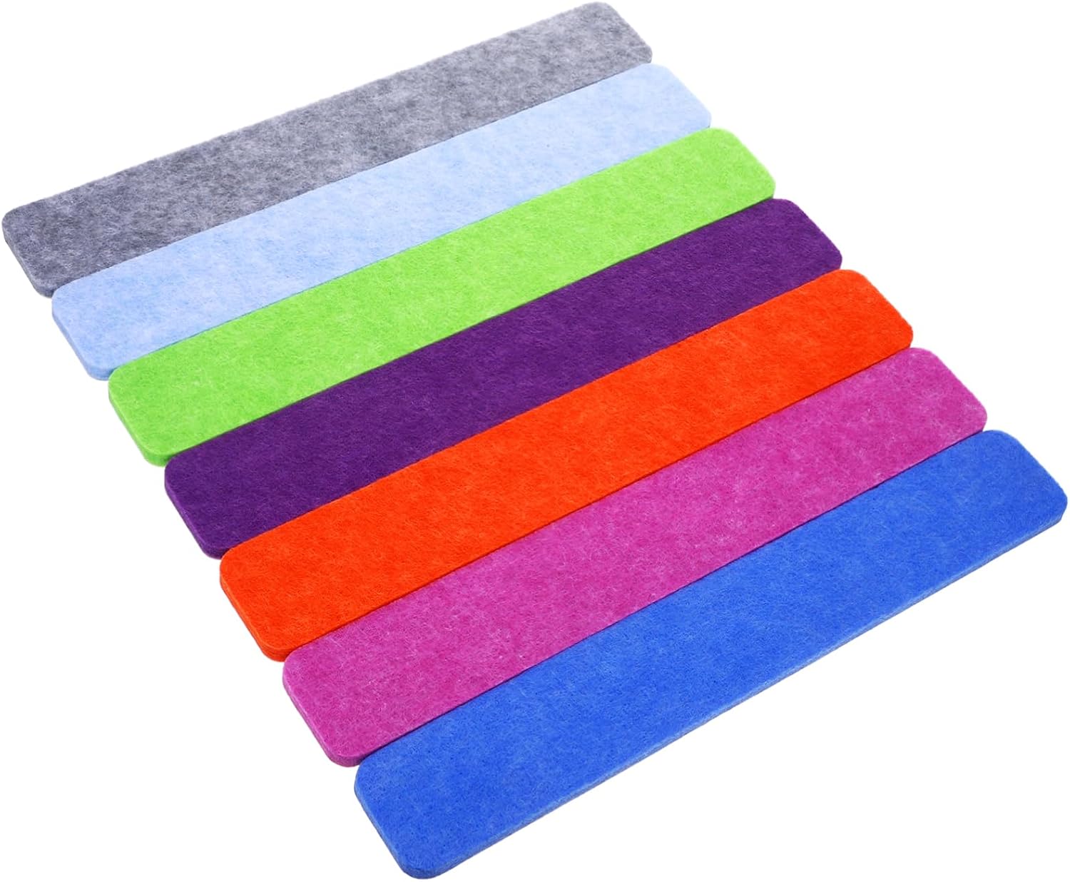 ABOOFAN 7pcs Felt Bulletin Board Strips Wall Tack Board for Office School Easy to Use