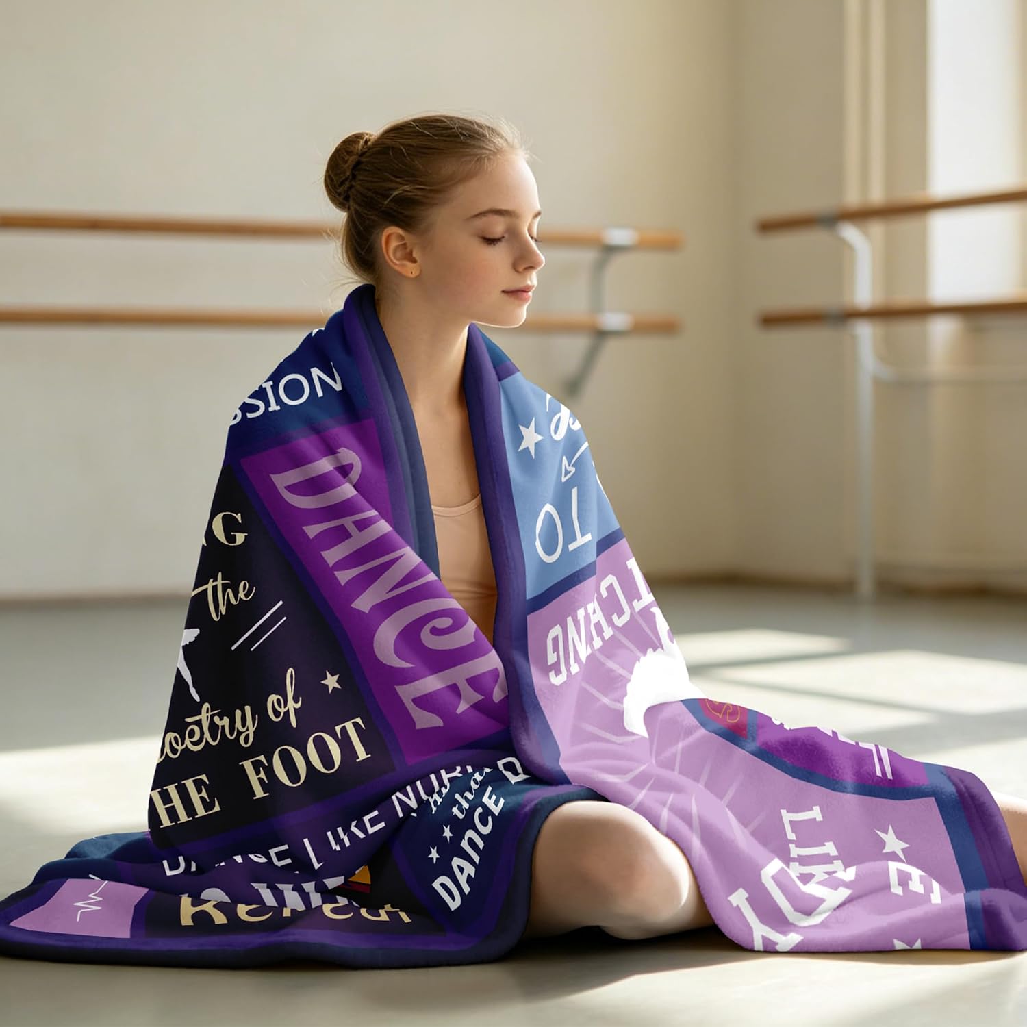 Dance Blanket Throw, Recital Gift for Girls Dancers