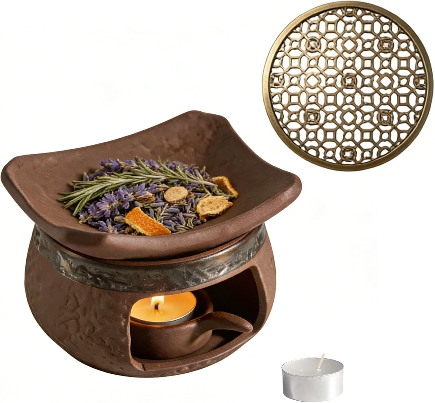 Quemador de Incienso Cerámico THOUSAND SUNNY, Difusor de Aromaterapia