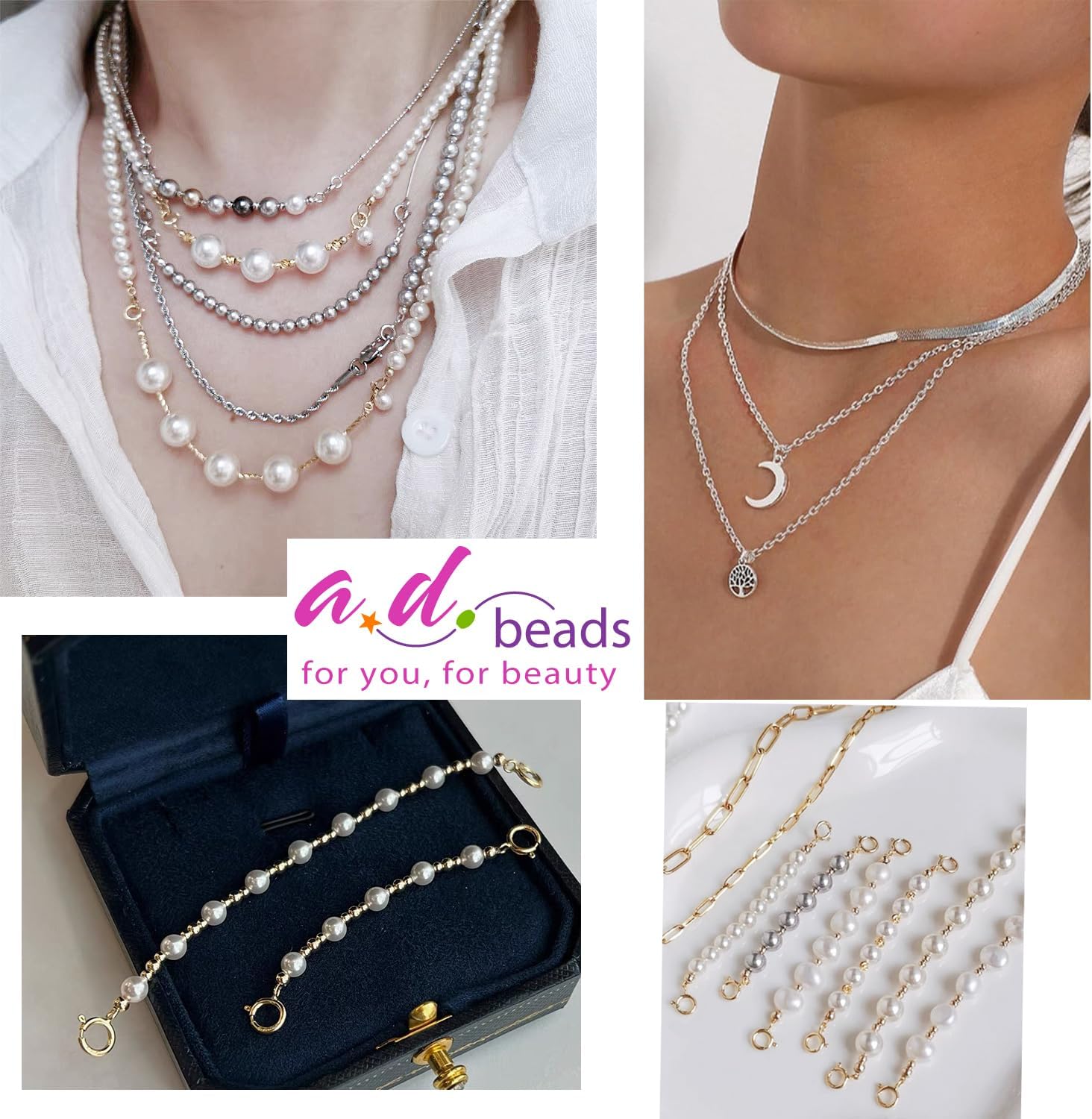 AD Beads Spring Clasps 14K Gold Plated and Silver Plated with Open Jump Rings Round Clasps for Necklaces Bracelet Or Jewelry Making (20Pcs Silver Plated) - Image 7