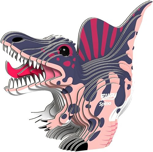 Eugy Spinosaurus - Rompecabezas 3D de dinosaurio, 24 piezas, ecológico, juguetes educativos para niños, niñas y niños a partir de 6 años