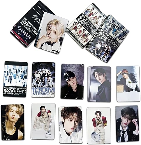 Miniatura 2 de Stray Kids - Paquete de 110 tarjetas fotográficas de 5 estrellas con álbum de camino social, Lomo Cads de regalo para niños y niñas SKZ