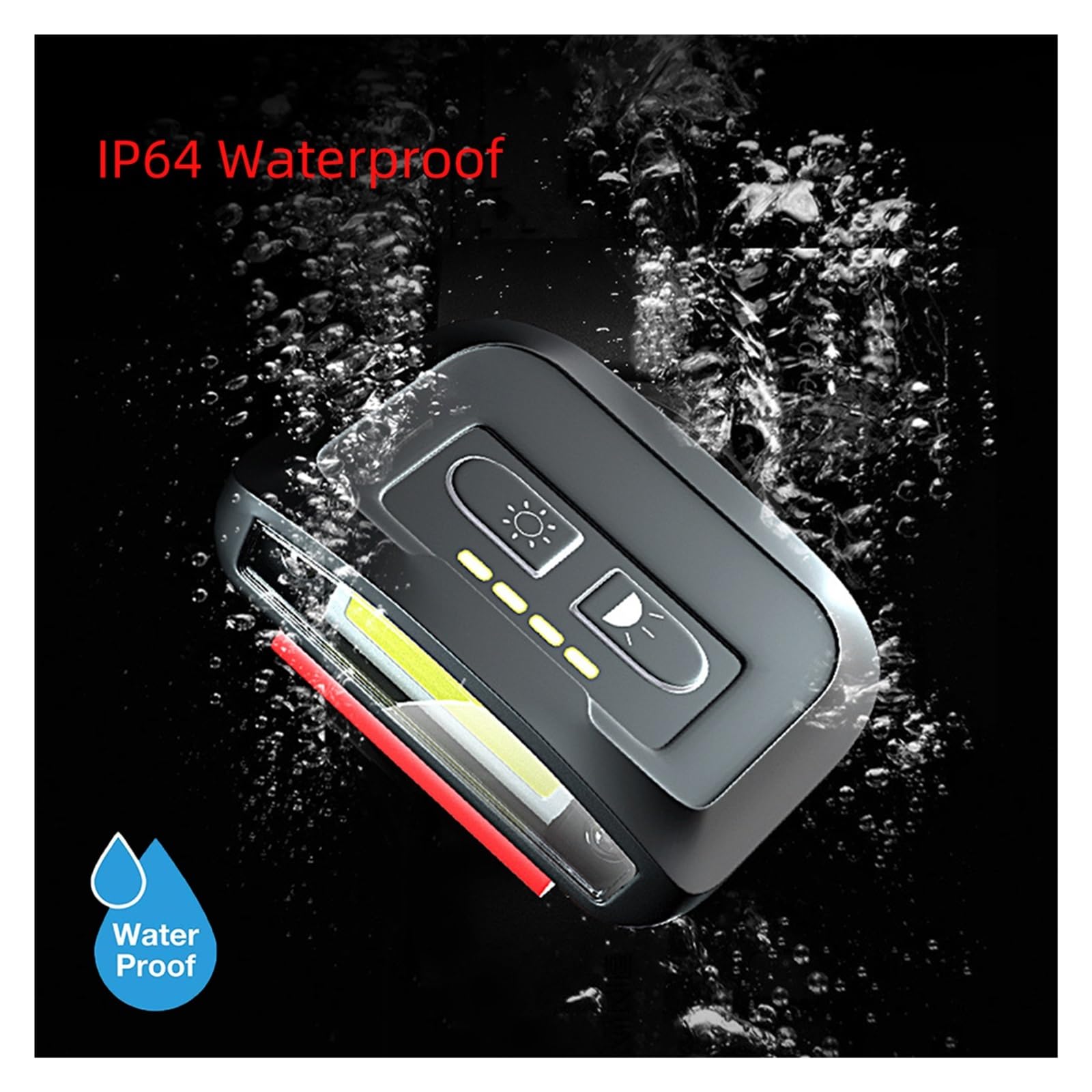 DELURA Luces de Seguridad Linterna Frontal LED COB Sombrero Clip Luz Sensor De Movimiento Linterna De Pesca USB Recargable Reflector Impermeable Linterna para Patio, jardín