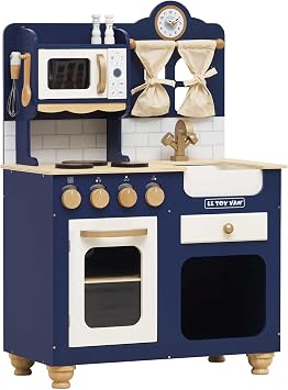 Le Toy Van - Wooden Oxford Kitchen Pretend Play Set | Kids Cooking Role Play Toy - Suitable For 3 Years +, Medium, Blue