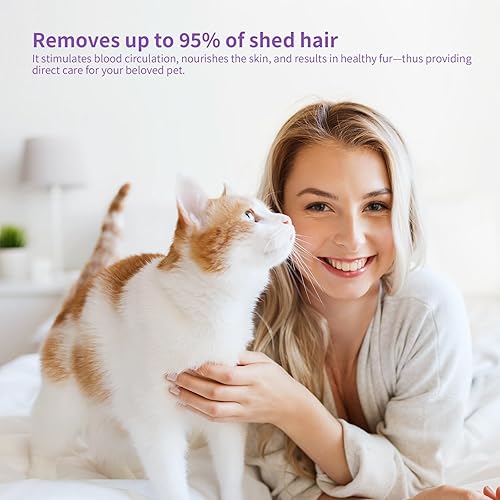 Miniatura 7 de Self Cleaning Slicker Brush for Dogs & Cats, Skin Friendly Deshedding Grooming Tool, Hair Removal, Pet Supplies Accessory