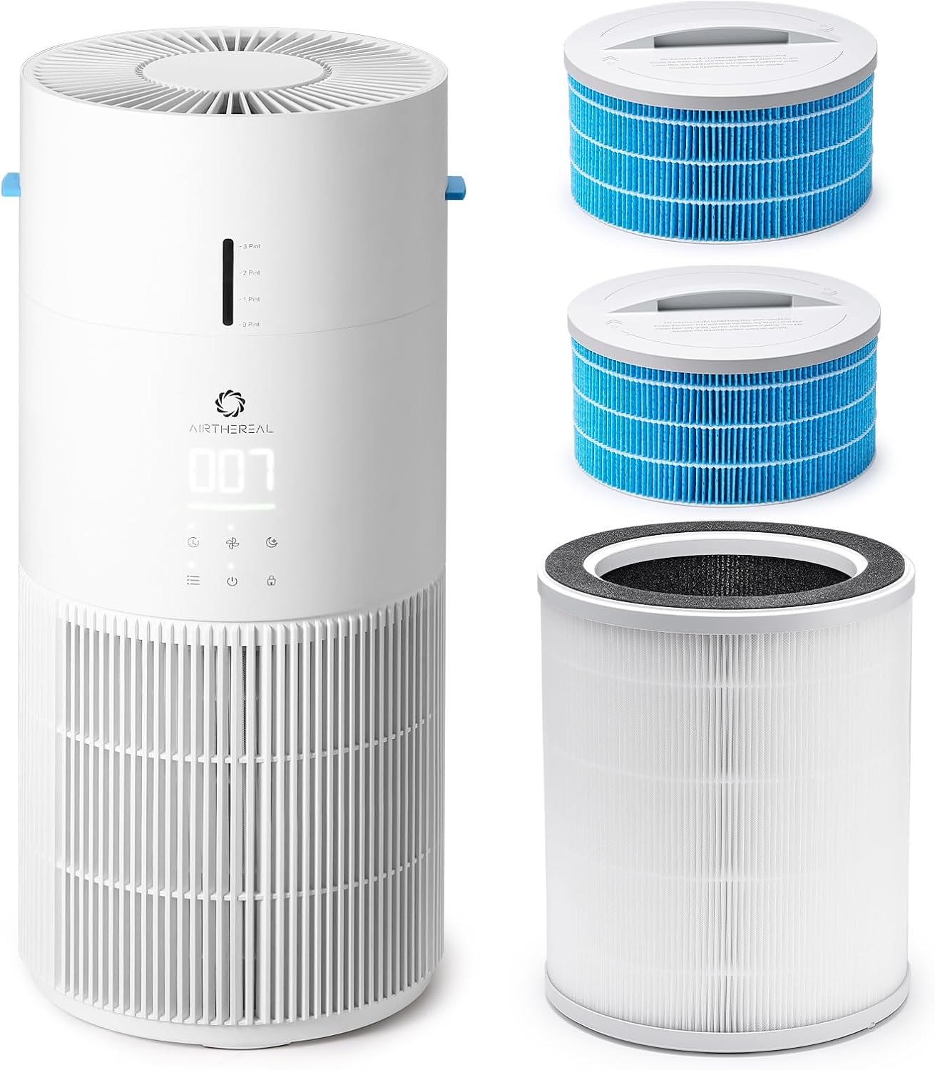 Airthereal Bundle | 2 in 1 Air Purifier with Humidifier Combo with 1-Spare Air Filter and 2-Spare Humidifier Filters, Air Quality Monitor, Quiet Sleep Mode and Auto Humidity Control, AEH300