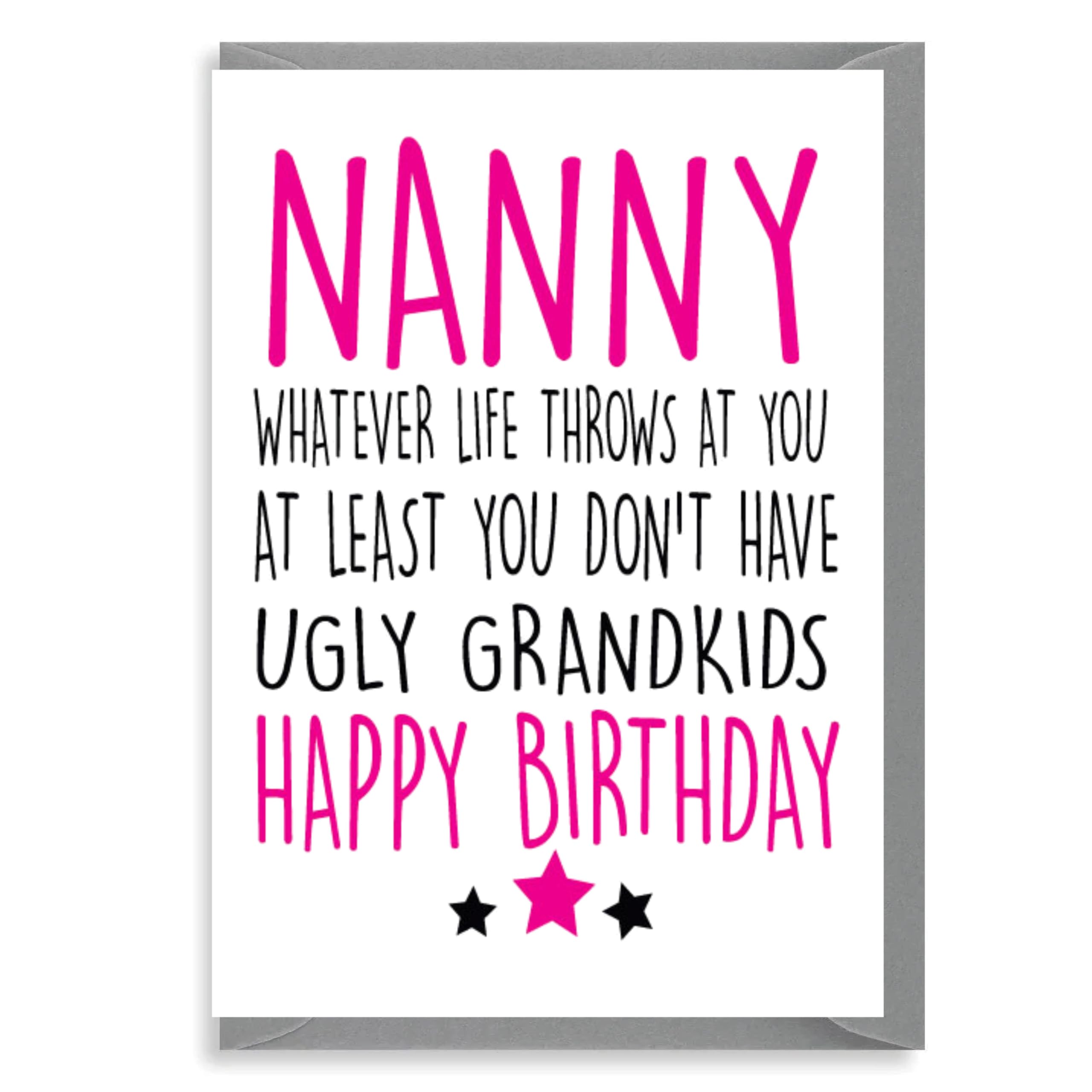 Cheeky Chops Cards Funny Birthday Card Grandparents Nanny Grandma Nanna Ugly Grandchildren C276