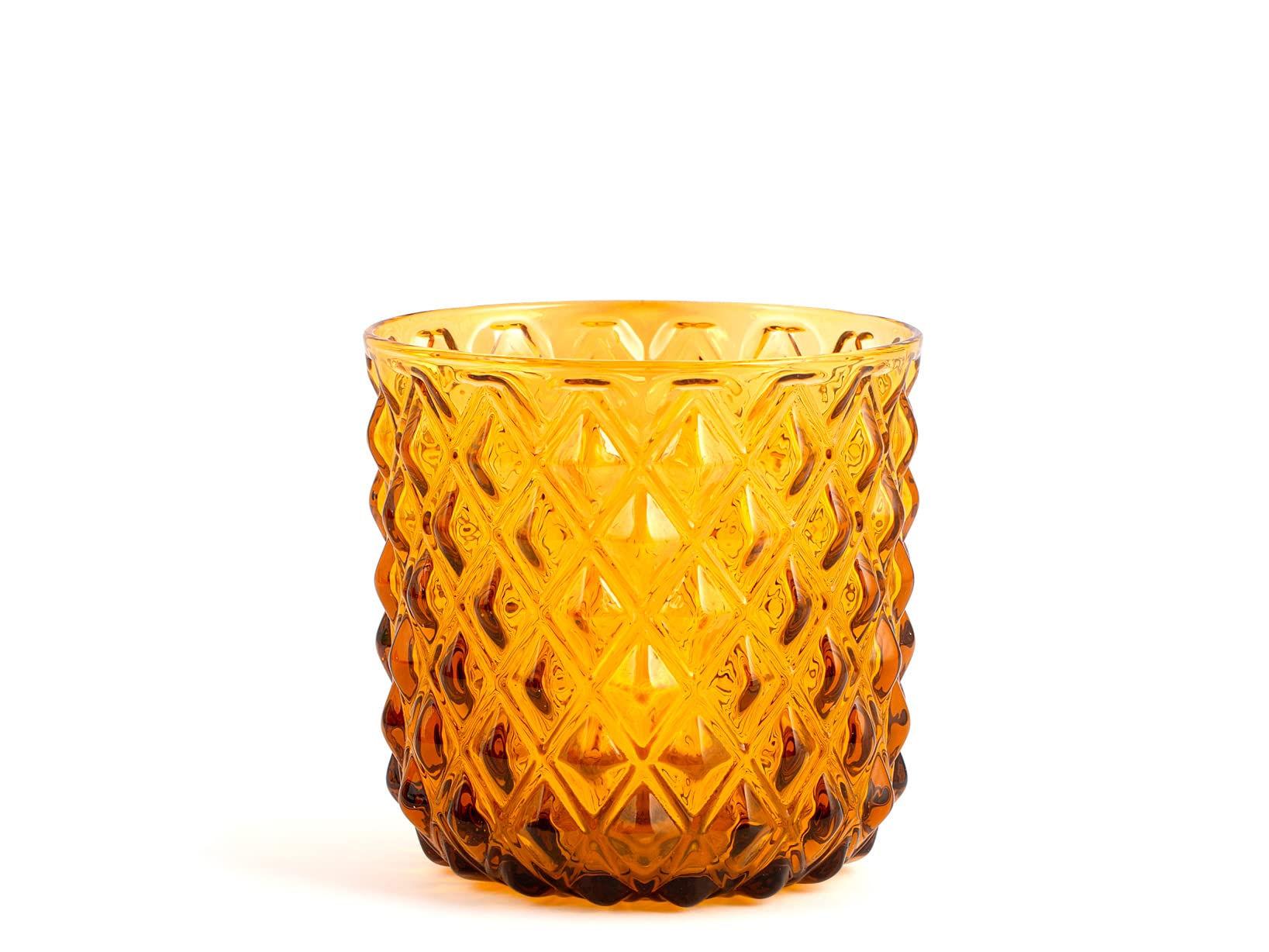 H&H 835513 Murano Set of 6 Glasses, Glass, Amber, Cl30