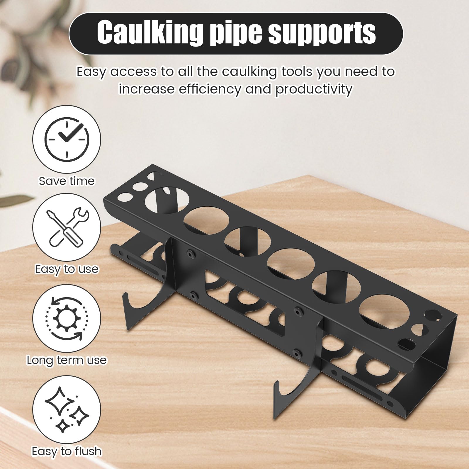 ZJRDYYK Caulking Gun and Tube Holder, Caulking Tube Holder Storage Rack, Caulk Tube Storage Holder, Caulk Tube Holder Rack, Caulking Gun Holder, Caulking Gun Storage Rack