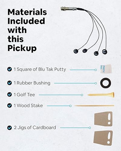 Miniatura 3 de Pastilla piezoeléctrica pasiva clásica - EP004K Cuatro elementos de pastilla piezoeléctrica pasiva balanceados hechos en Alemania - Pastilla