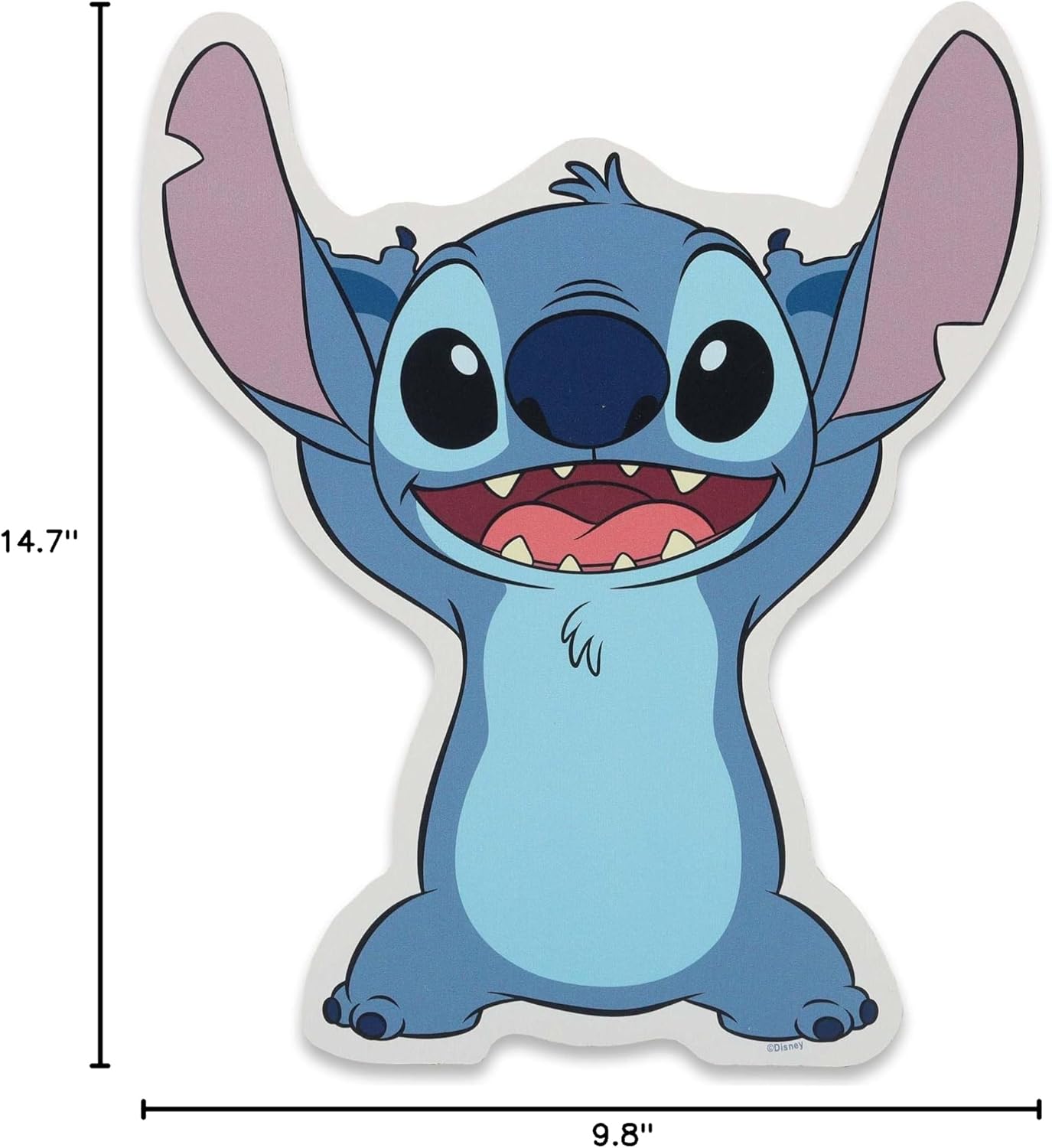 Open Road Brands Disney Lilo and Stitch Die Cut Wood Wall Decor - Adorable Stitch Wall Art for Kids' Bedroom, Play Room or Movie Room