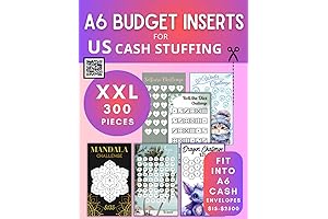 A6 Savings Challenge Inserts: Organize Your Cash Envelope, Easy Budget Tracking