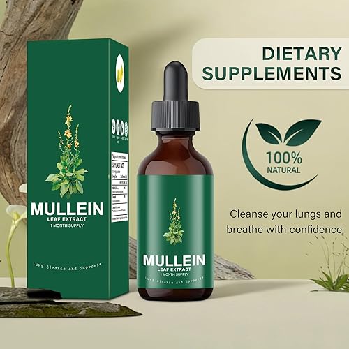 Miniatura 6 de PIRTA Gotas de gordolobo para pulmones, gordolobo + gotas de pulmón de clorofila, extracto de hoja de gordolobo con clorofila, extracto de hoja de