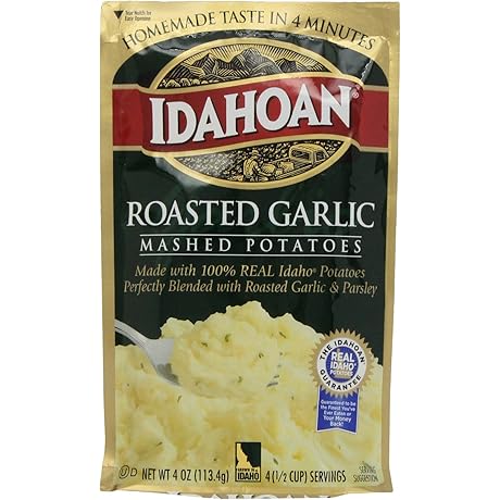 Idahoan Roasted Garlic Mashed Potatoes Ready in Minutes