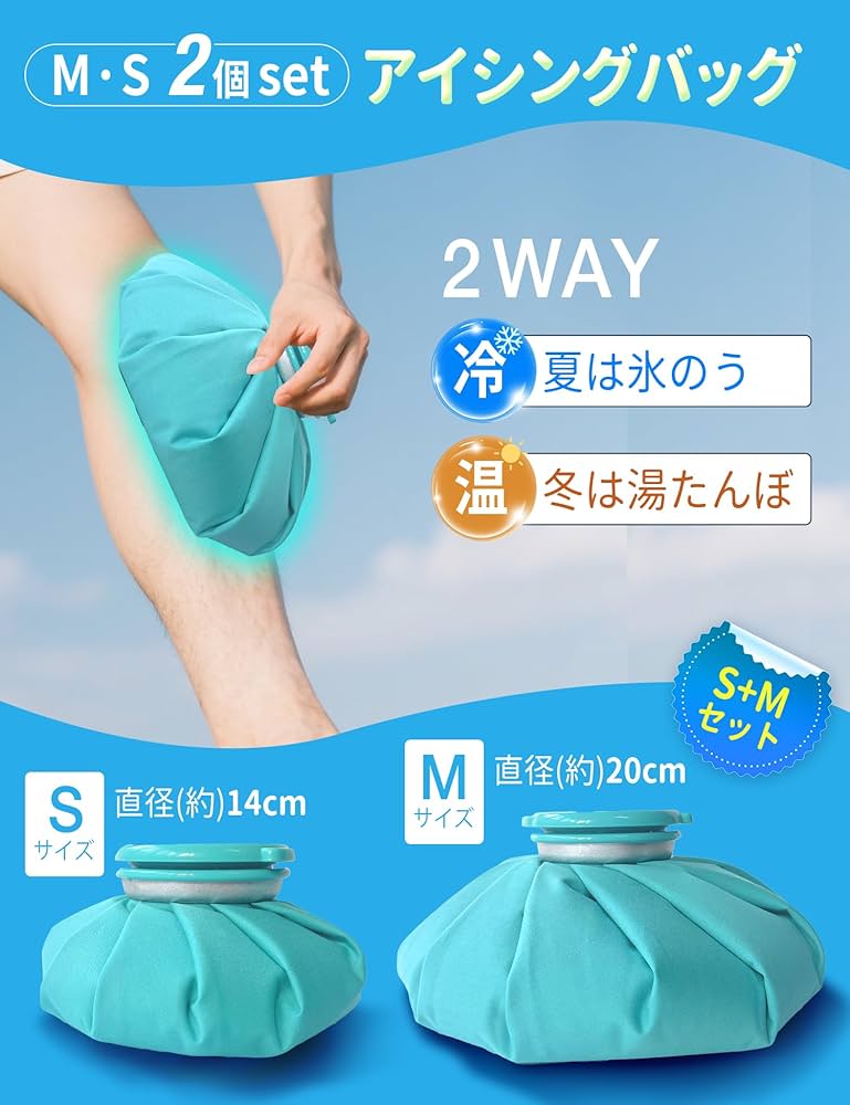 Amazon | アイシング 氷嚢 2個(S+M) セットアイスバッグ 氷のう 大口径