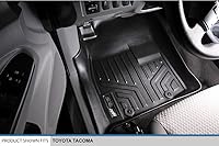 Vista 2 de MAXLINER - Juego de alfombrillas de suelo de ajuste personalizado de 2 filas compatibles con Toyota Tacoma 2012-2015