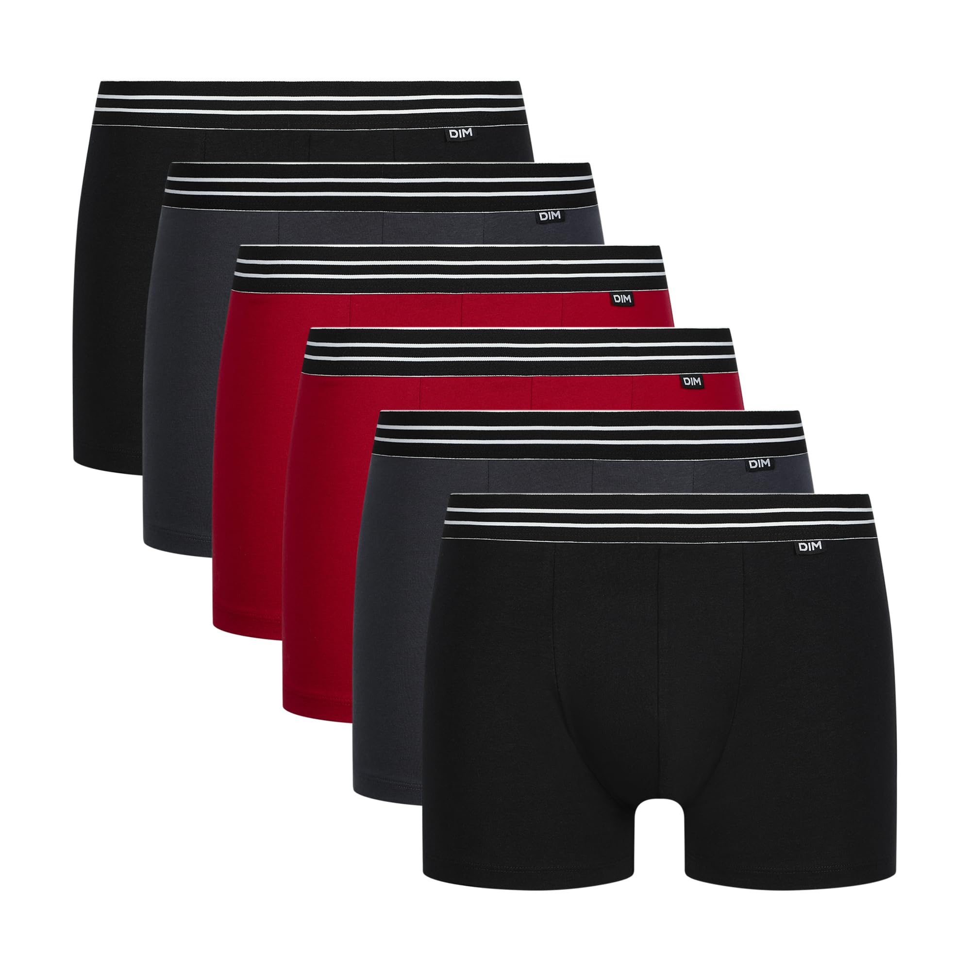 Bóxer hombre stretch Dim Ecodim pack de 6 calzoncillos algodón elástico cómodo 4