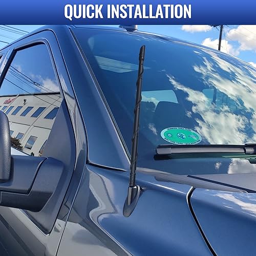 Miniatura 6 de VOFONO Antena de 13 pulgadas para Ford F150 2009-2022 Ford 250 F350 2017-2022, nuevo reemplazo de antena de goma flexible en espiral, accesorios