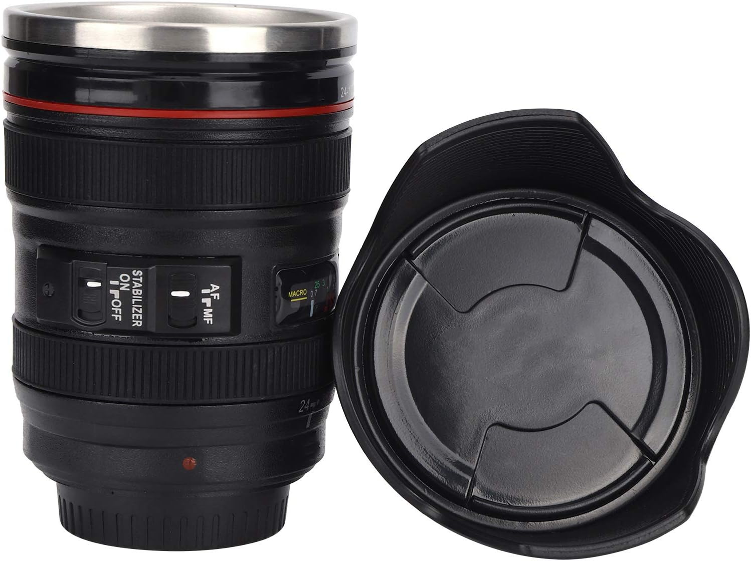 Raguso Simulation Camera Lens Cup Camera Lens Coffee Mug Camera Mug Fun Photo Coffee Mugs Stainless Steel Lens Mug Great Gifts for Photographers Home Supplies Friends School Rewards - Image 5