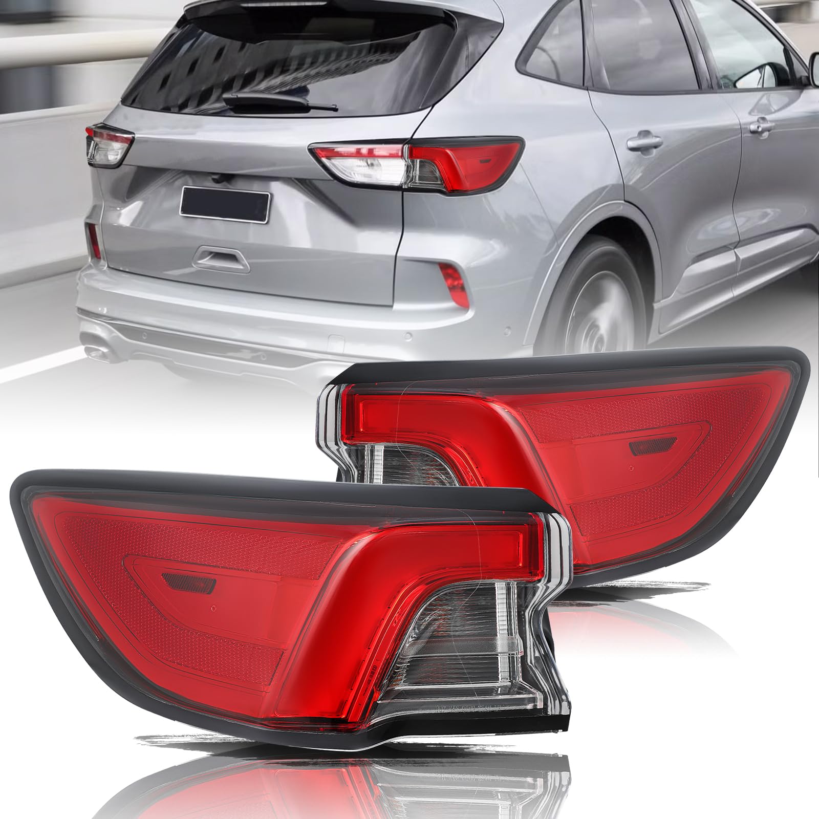 Aosky LED Tail Light Assembly Compatible with 2020 2021 2022 Ford Escape