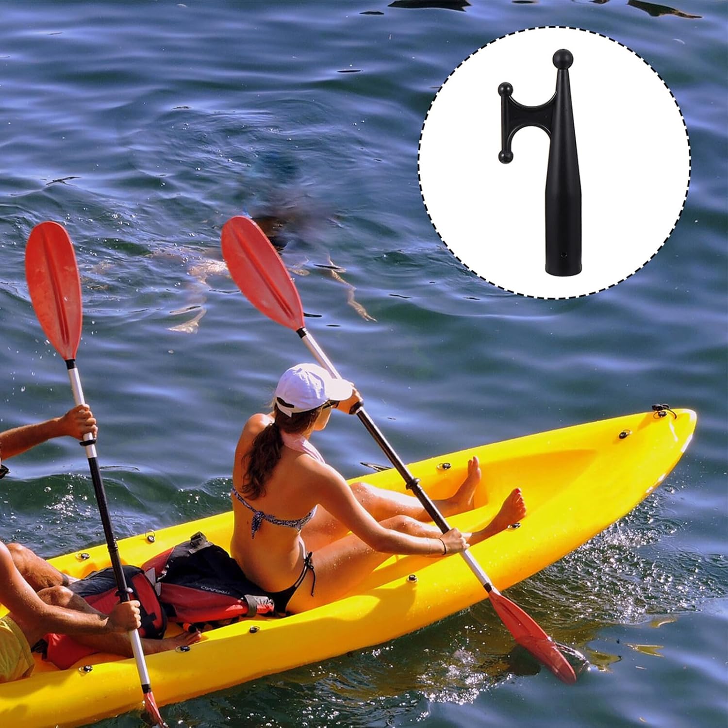 3pcs Nylon Marine Boat Hooks, Sturdy Black Nylon Lifeboat Hook Ends, Replacement Hardware Accessories for Kayak, Yacht, Dinghy Mooring and Docking Equipment