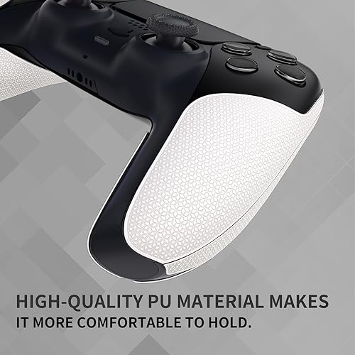 Miniatura 4 de PlayVital Agarre premium para controlador inalámbrico ps5, diseño dividido, antideslizante, suave, hexagonal, textura de diamante, protector de