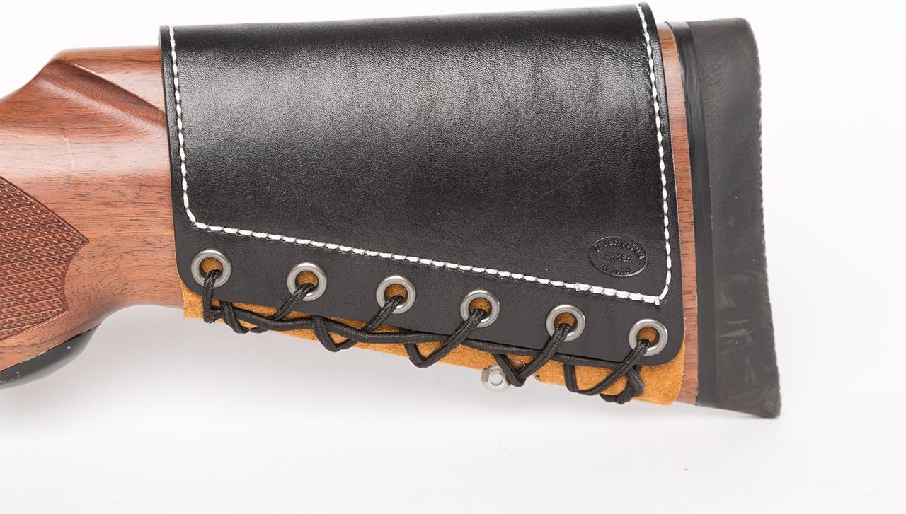Diamond D Leather – Rifle Butt Cuff – Rifle Buttstock Ammo Carrier 6 Loop - 45-70, Black