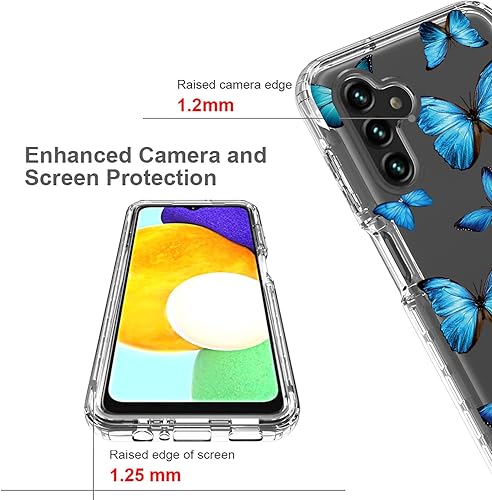 Miniatura 2 de Funda para Galaxy A13 5G, Samsung A13 con protector de pantalla de vidrio templado, cuerpo completo, a prueba de golpes, transparente, suave,