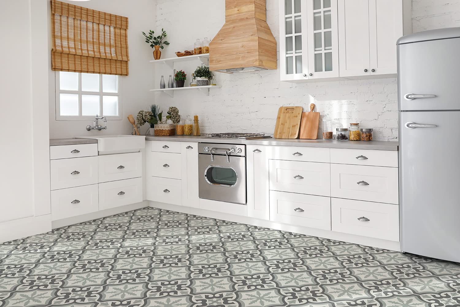 Decormat Suelo Azulejos 9 Piezas 30x30cm Baldosas de vinilo autoadhesivas PVC - Peones de ajedrez