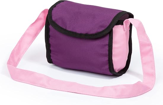 Bayer Trendy Doll Pram, Pink & Purple Stroller with Adjustable Handle