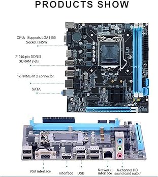 Amazon.com: LGA 1155 CPU Socket Desktop Motherboard, H61 ATX 2 x