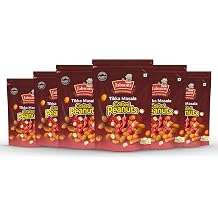 Jabsons Tikka Masala Coated Peanuts 400g Pack of 6 | Spicy Party Snack | Crunchy Coated Peanuts | 5g Plant-Based Protein | Non-Fried Healthy Munchies | Traditional Indian Namkeen