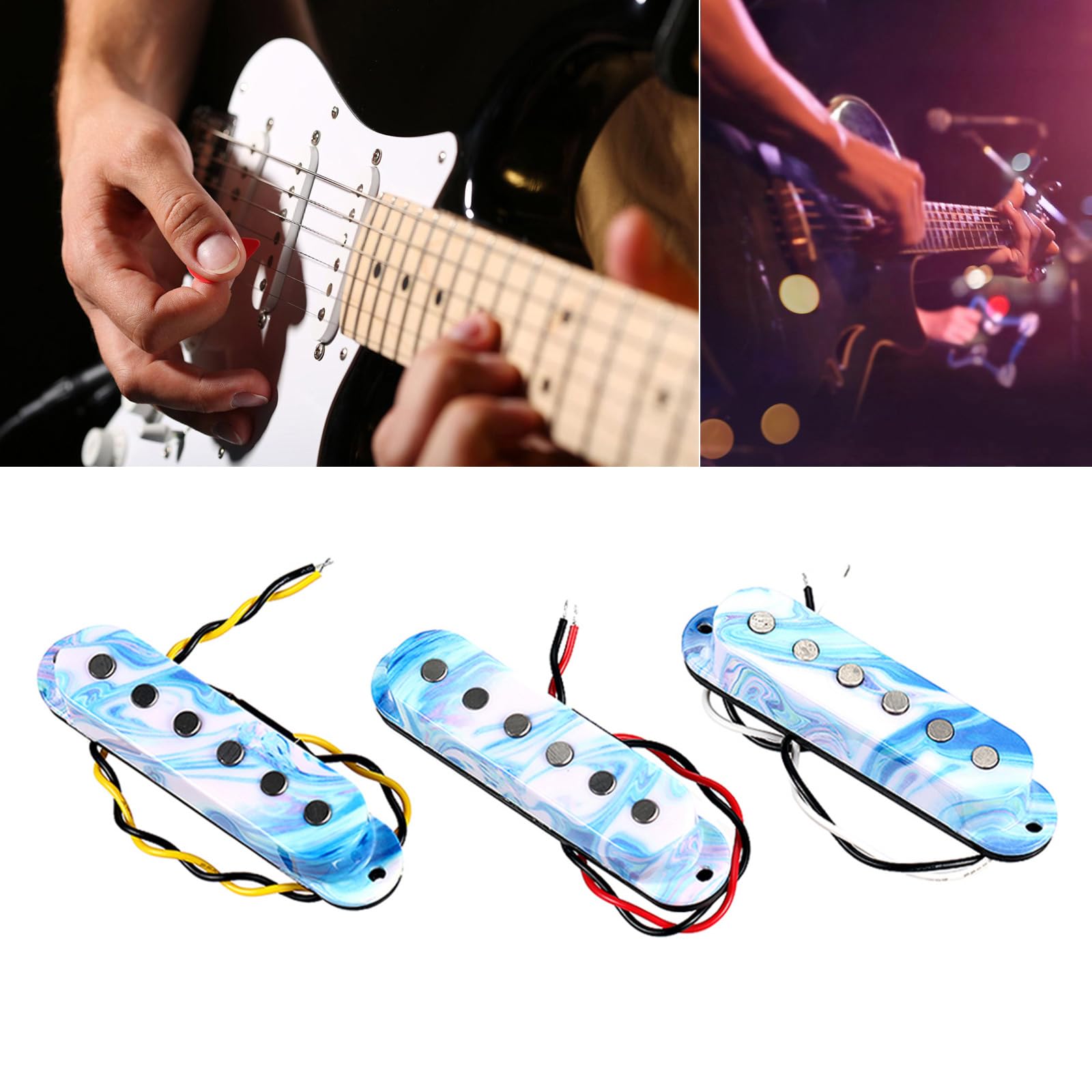 Zestaw przetworników woskowych doniczkowych, 6 strun, gitara elektryczna, szyja, mostek, pozycja, grubszy odcień, części do gitary elektrycznej, przetwornik do gitary