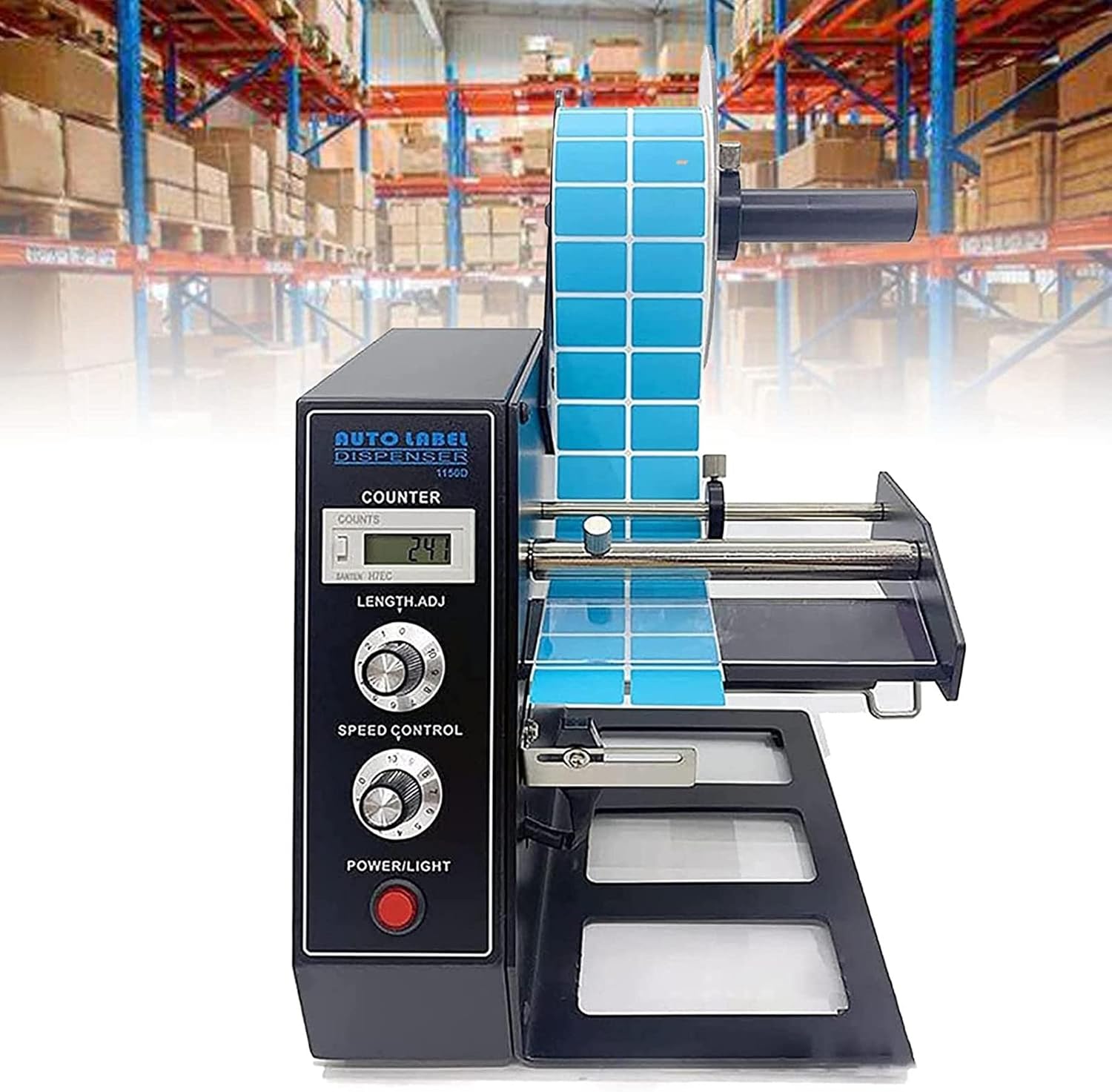 Automatic Label Peeling Machine | Intelligent Induction Separator | 1-8m/min Portable Label Separator | Width: 5-140mm | 0-999999 Automatic Count for Pharmacy, Factory, Logistics