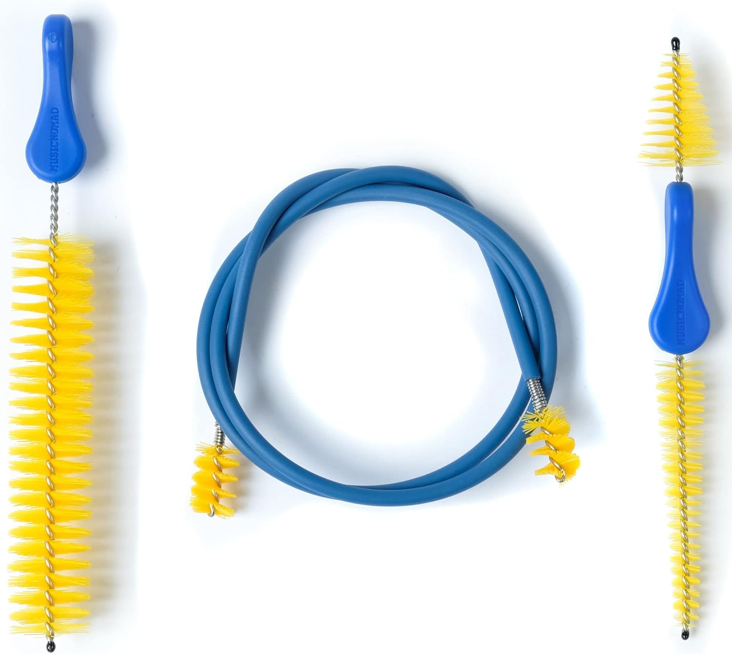 MusicNomad Premium 3 pc. Trumpet Brush Cleaning Kit: Mouthpiece, Valve & Snake Brush with Storage Bag (MN765)
