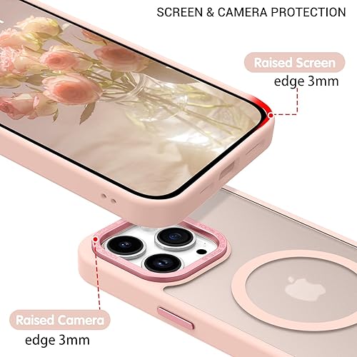 Miniatura 4 de BENTOBEN Funda magnética para iPhone 13 Pro Max, iPhone 13 Pro Max compatible con MagSafe, translúcida mate, delgada, a prueba de golpes, para