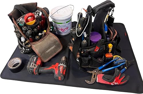 Miniatura 4 de MyShoeCovers Tapete de herramientas para técnico de servicio, tapete de trabajo para protección de superficies de mostrador y piso, L-36 x 52