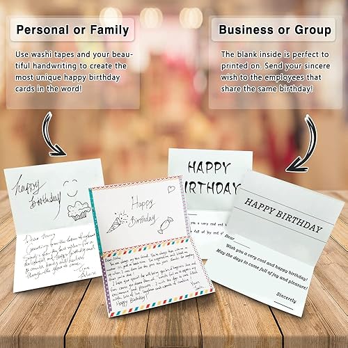 Miniatura 5 de feela Tarjetas de cumpleaños a granel, paquete de 320 40 diseños, caja surtida de tarjetas de feliz cumpleaños con 320 sobres en blanco, 336 piezas