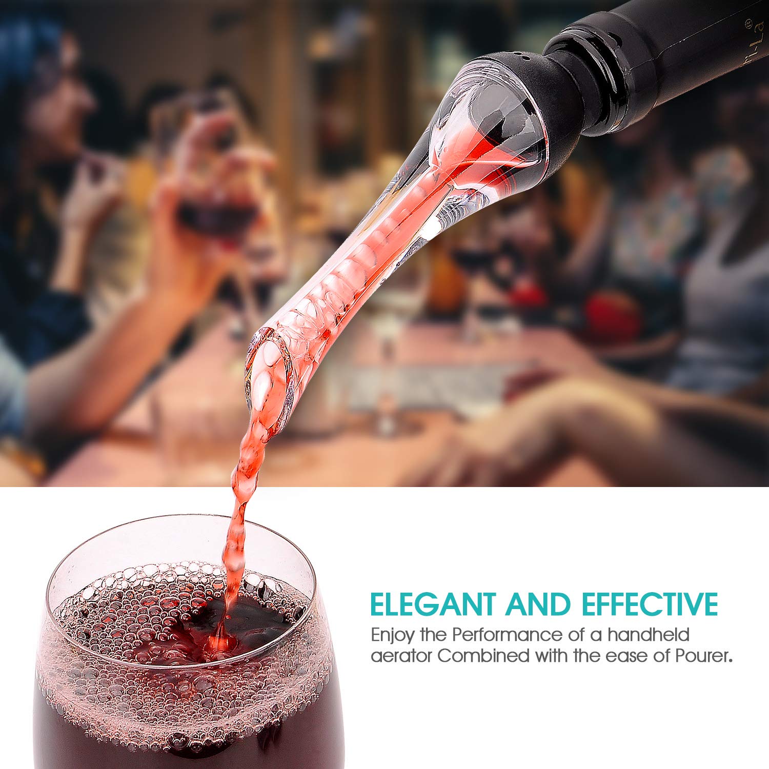 Red Wine Aerator, Wine Decanter Stopper Pourer Gift Set