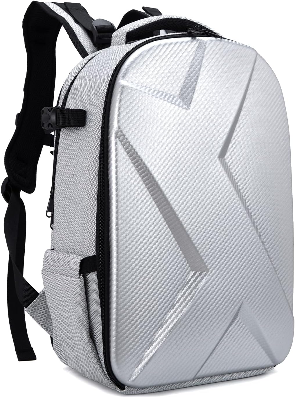 Camera Backpack Hard Shell Imitation Carbon Fiber DSLR, Waterproof Shockproof w/15.6" Lap Comp for Photo, Travelers & Daily.