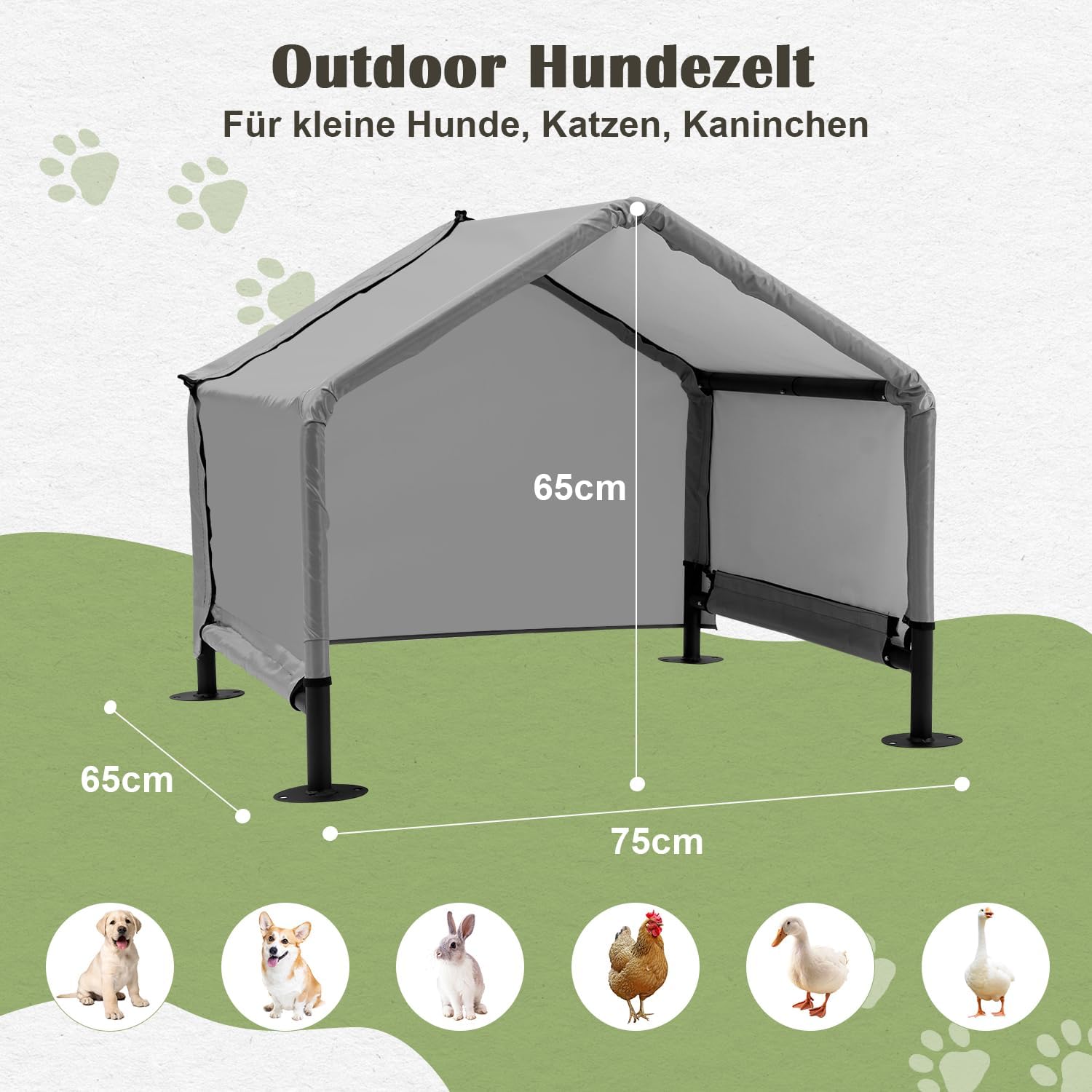 Kutyasátor részletes nézet