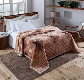 Cobertor Jolitex Casal Dyuri Pelo Alto Nilo Bege