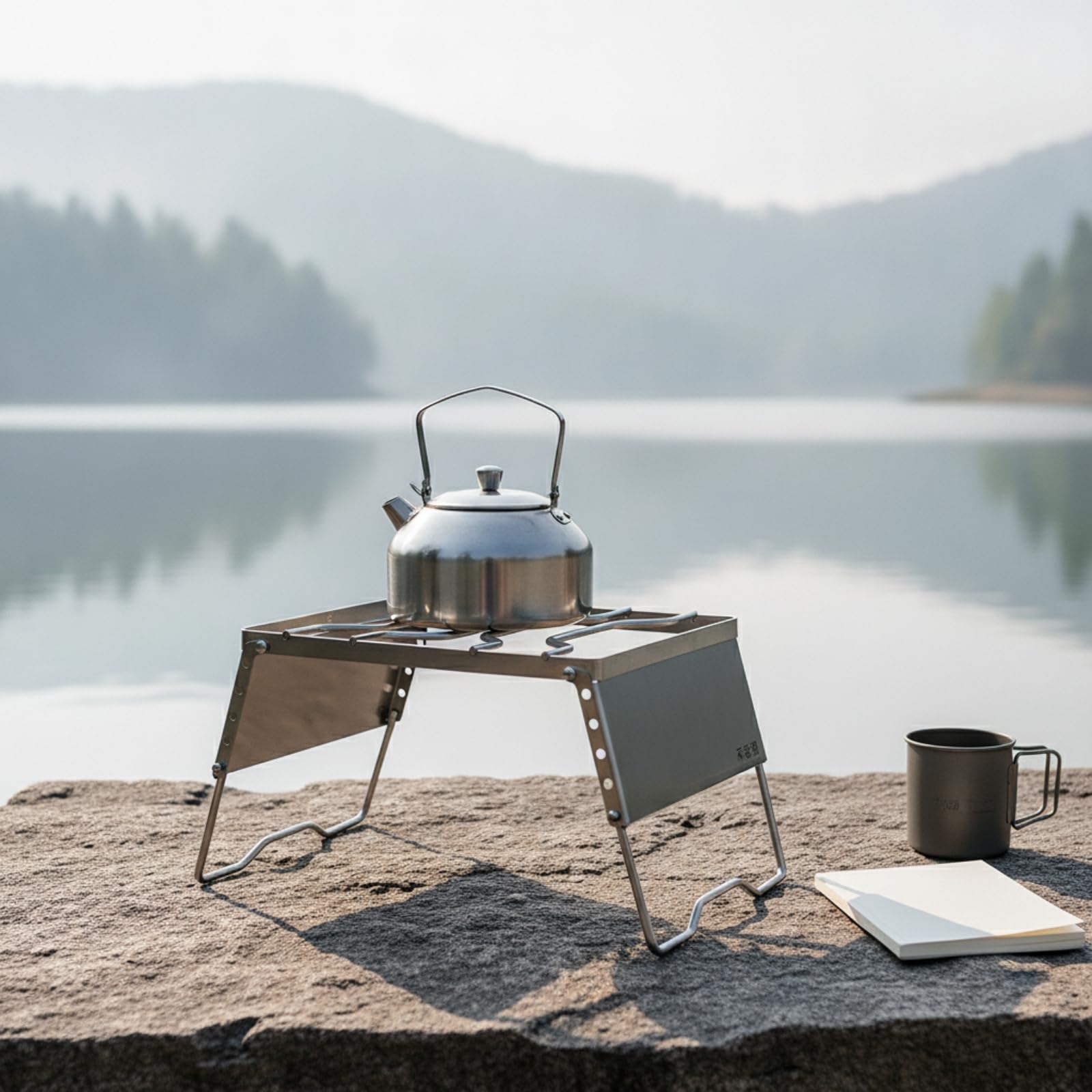 Parabrisas con Bolsa Almacenamiento Portátil Estable para Camping, Comidas Al Libre