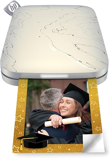 HP Sprocket Select Portable 2.3×3.4″ Instant Photo Printer (Eclipse) Print Pictures on Zink Sticky-Backed Paper from your iOS & Android Device.,White
