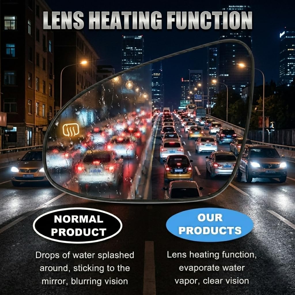 Driver Side Mirror Glass Replacement For 2014 2015 2016 2017 2018 2019 Toyota Corolla Sedan Left Rear View Mirrors Power Heated 8796102F30 TO1324117