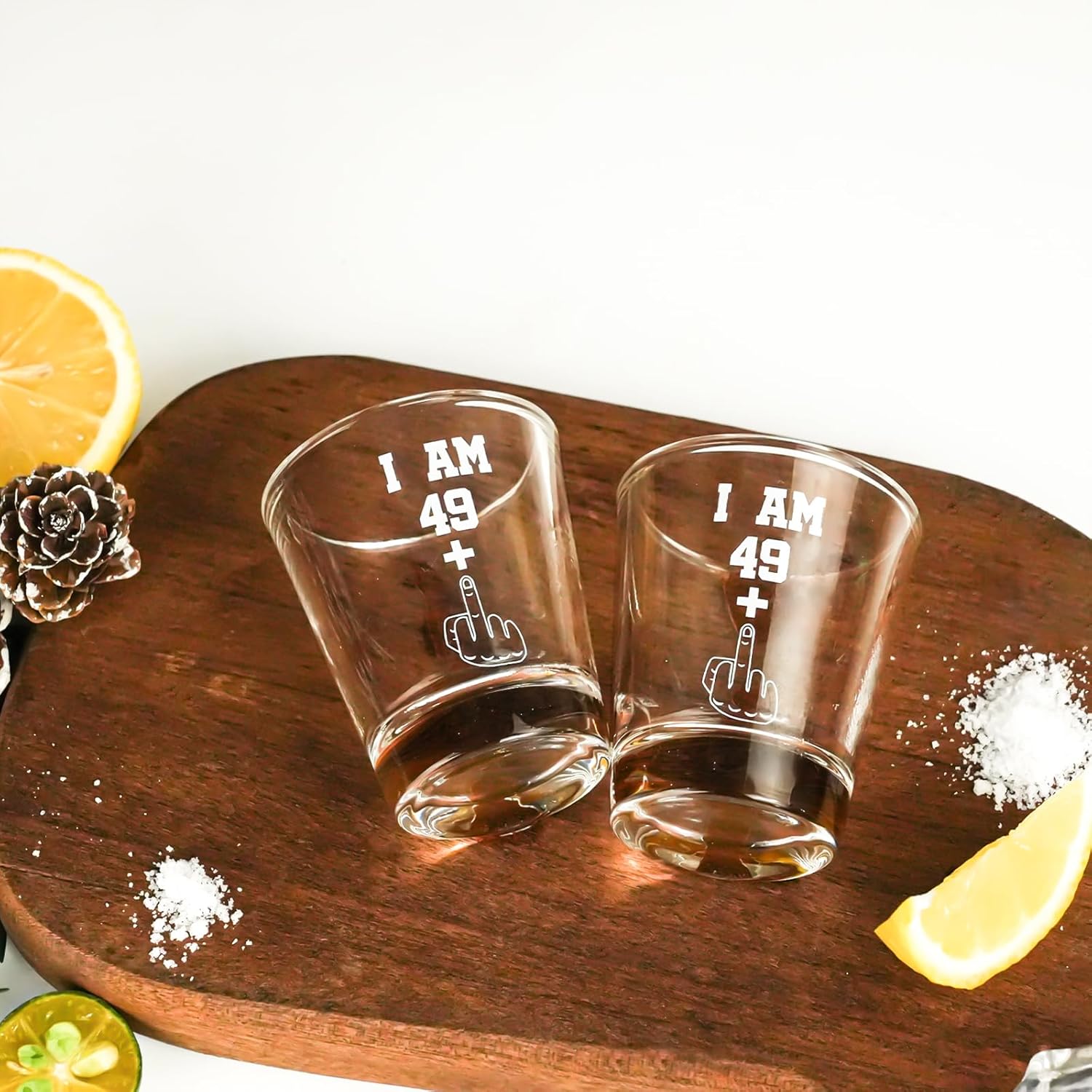 BCnmviku 2Pack Shot Glasses 49 + One 50th Birthday Gifts for Men Women Beer Glass – Funny 50 Year Old Presents - 1.5 oz Pint Glasses Party Decorations Supplies (2pack 49 + One) - Image 7