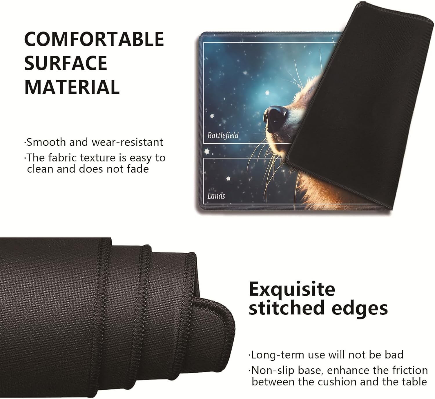 MTG Playmat,Game Play Mat,with Storage Bag Non-Slip Rubber Base Surface Battle Game,24 x 14 inches Ideal for TCG, MTG and Board Game Mat for Cards,Mousepad Desk Mats,Cute Bear -28