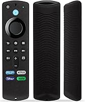Vista 4 de Funda protectora para control remoto Fire Stick de 3ª generación, funda protectora de silicona antideslizante compatible con Alexa Voice Remote