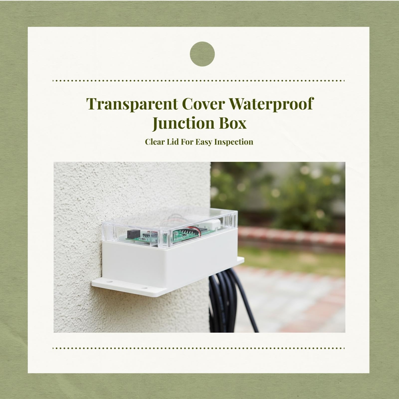 Waterproof Junction Box IP67, Clear Cover, Outdoor Electronic Enclosure White 200x200x95mm-image-37